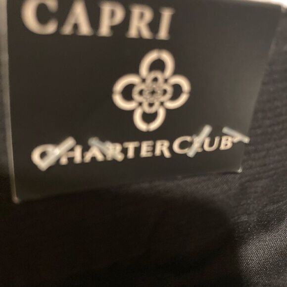 Charter Club Black Capri cargo Pants NWT - Picture 6 of 10